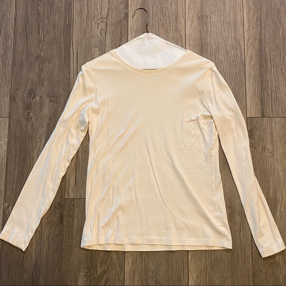 Long sleeve white t-shirt